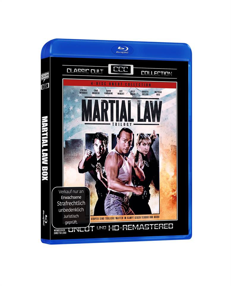 MARTIAL LAW - Die Trilogie als Amaray-Edition (4-Disc-Collection, 2 x Blu-ray/2 x DVD) Limitiert auf 500 Stück