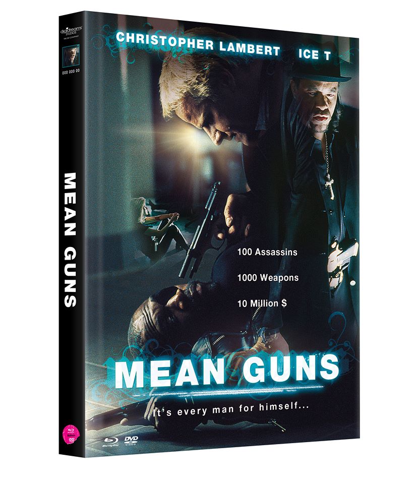 MEAN GUNS MediaBook mit 1 x Blu-ray und 2 x DVD (3-Disc Edition), Cover B, Limitiert auf 222 Stück (Kopie)