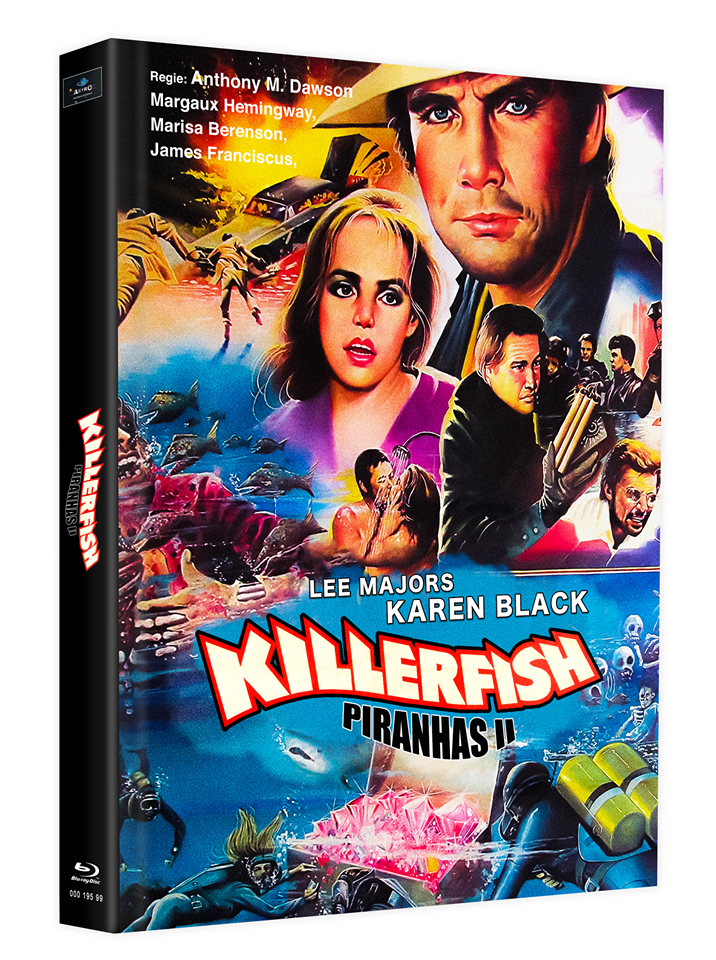 KILLERFISH - Piranhas II / MediaBook-Edition mit 2 Discs, inkl. SchleFaz-Fassung - Cover G limitiert auf 75 Stück
