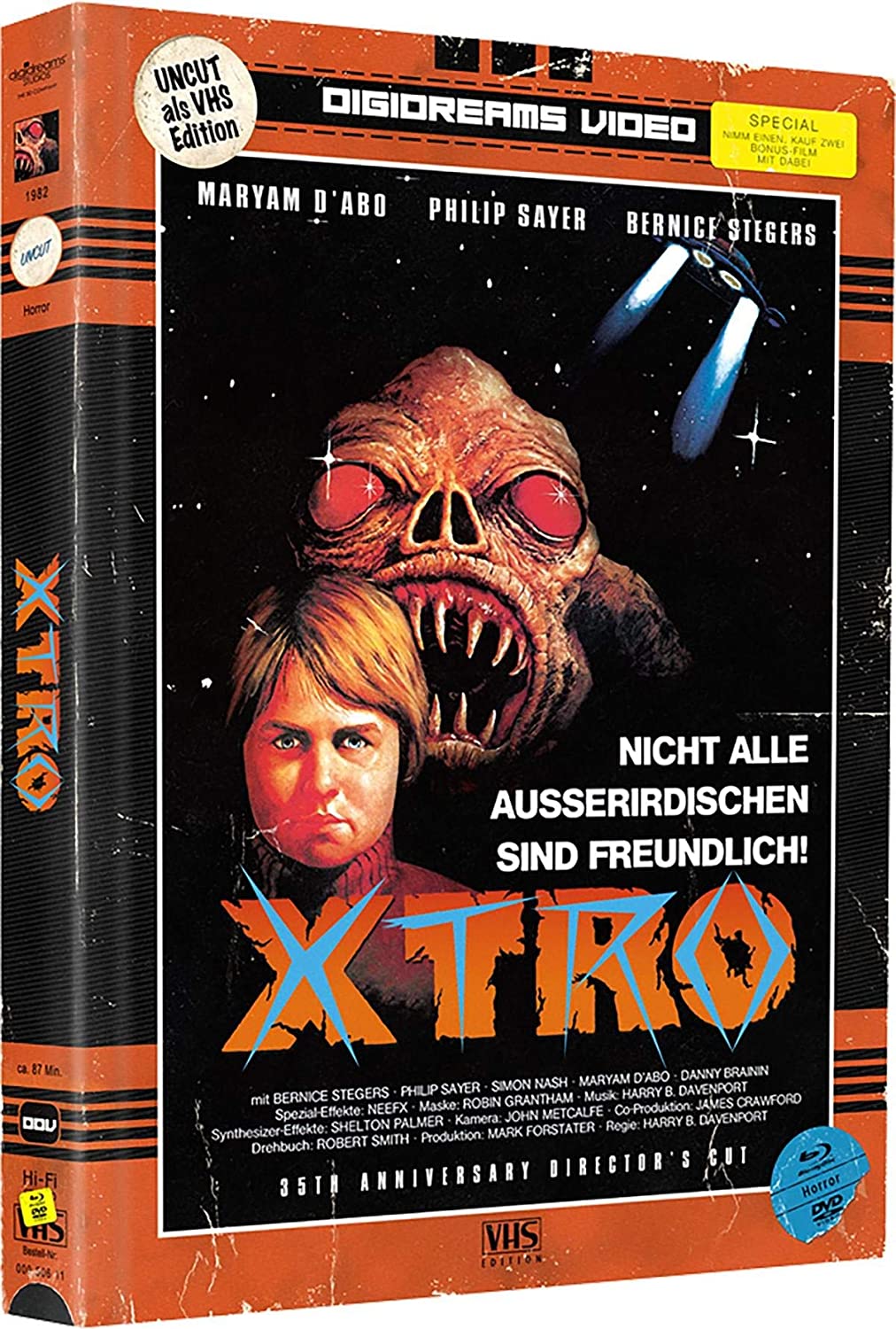 XTRO - VHS-Style-Mediabook (limitierte Auflage von 245 Stück !!) + 16-seitiges Booklet plus Bonusfilm "Leviathan" + tolle Überraschung