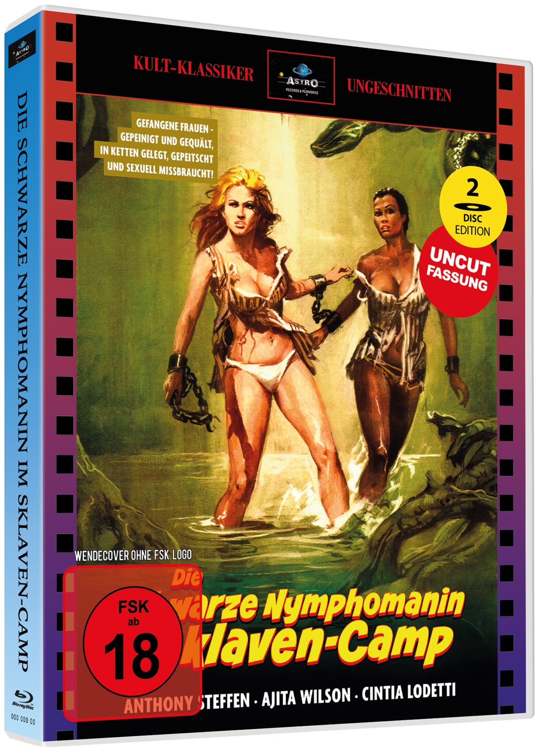 DIE SCHWARZE NYMPHOMANIN IM SKLAVENCAMP - 2 Disc ASTRO Scanavo Edition - Cover 1 - Limitiert auf 111 Stück